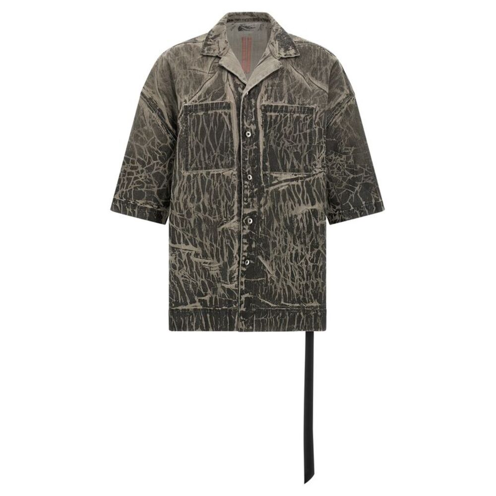 DRKSHDW Gray Cotton Men's Blouse